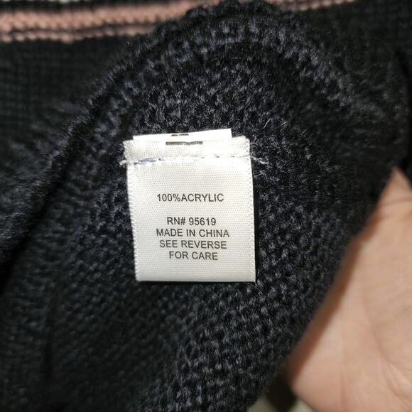 Fever Sweater Navy Knit Long Sleeves Crew Neck Size Small - Picture 5 of 6